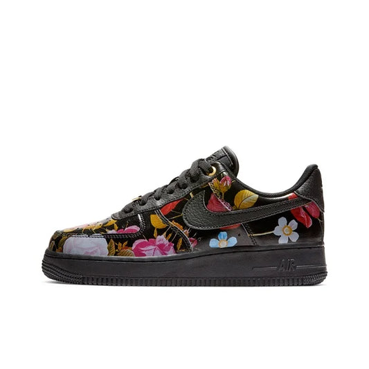 Customize Nike Air Force 1 Black Floral Women's
