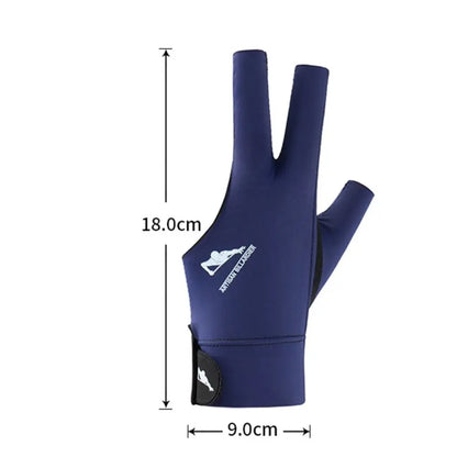 Neuer Drei-Finger-Snooker-Handschuh elastisch rutschfest Billardhandschuh linker rechter Hand atmungsaktiver Trainingshandschuh Fitness-Accessoires