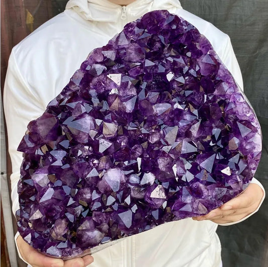 Natural  Amethyst Quartz Purple Crystal Cluster Healing Stones Specimen Home