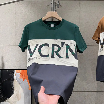 Men's Contrast Print Short Sleeve T-Shirt – Trendy