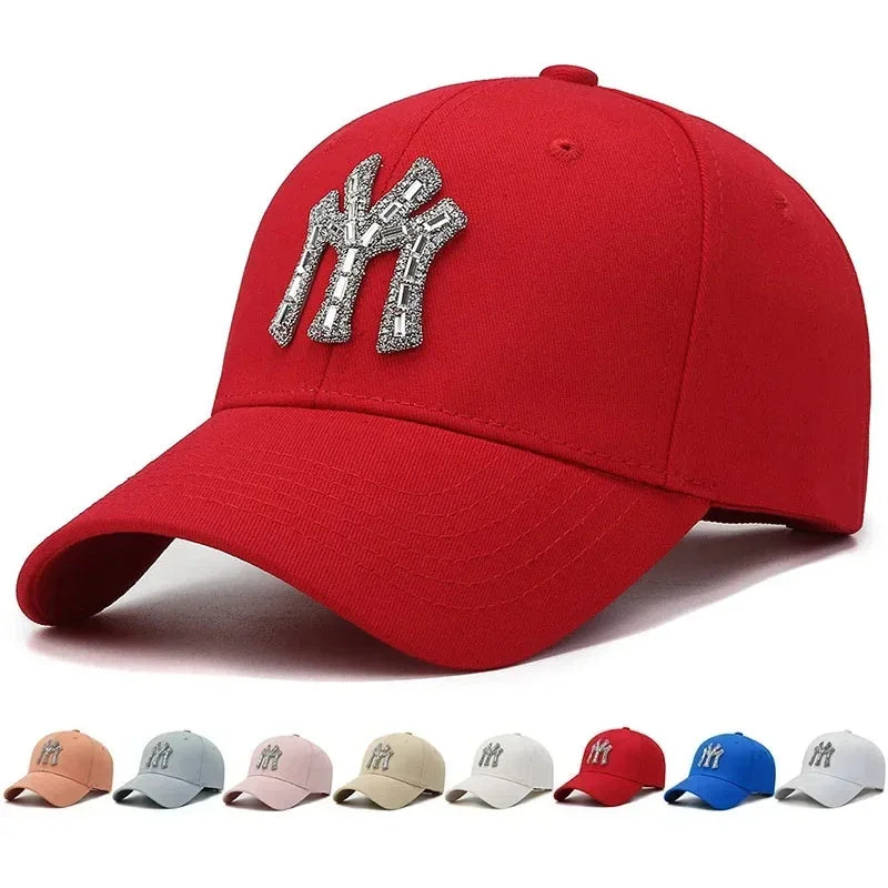 Rhinestone Baseball Cap | Women's Casual Sunshade Hat