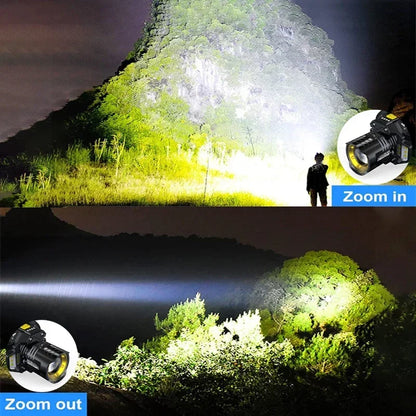 Leistungsstarke LED-Stirnlampe mit Bewegungssensor, 18650 wiederaufladbare COB-Stirnlampe, Hochleistungs-Kopflampe, Angelstirnlampe