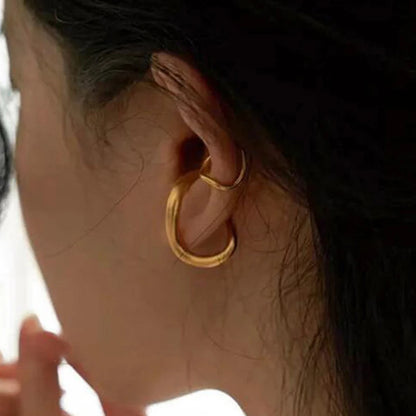 Punk Unregelmäßige Geometrische Ohrmanschetten Ohrringe für Frauen Nicht-Piercing Metall Ohrclip Ohrring Gefälschter Knorpel Mode Schmuck Party