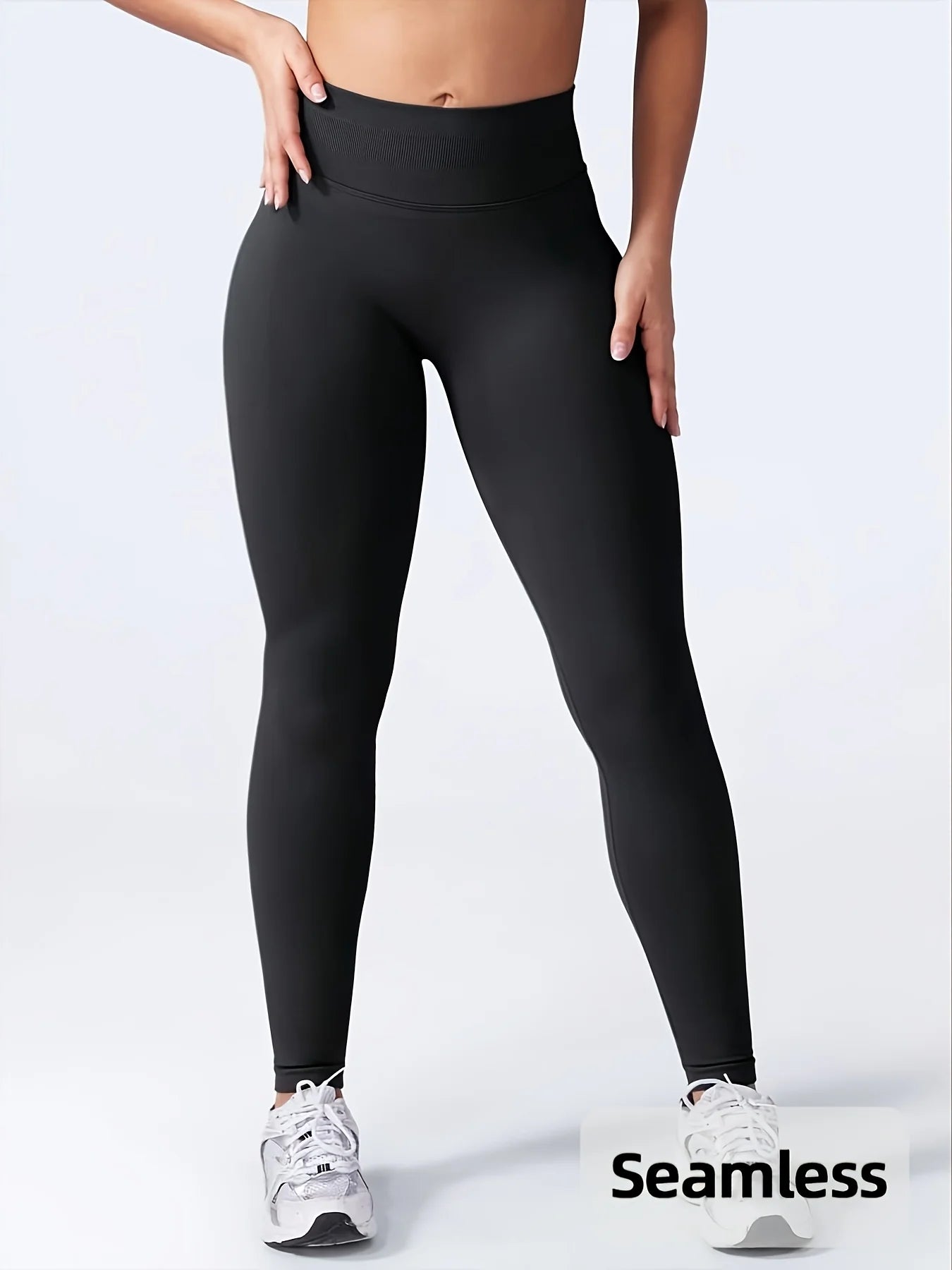 Women's High Waisted Seamless Workout Leggings Butt Lifting Gym Yoga Pants Booty Scrunch Vital Tummy Control Ruched Tights Four