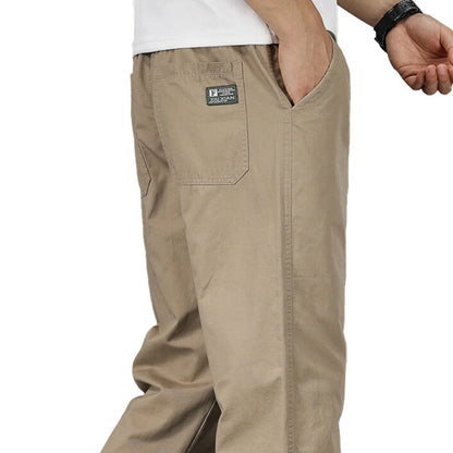 Herren Freizeithose Übergröße Relaxed Fit Baumwollhose Elastischer Bund Kordelzug Jogginghose Herren Jogger Hose Sommer Frühling