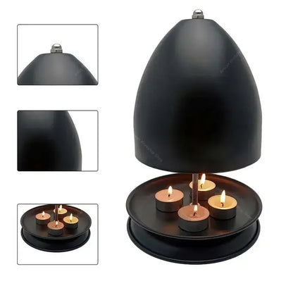 Tea Light Oven Tealight Candle Heater Double-Walled Metal Radiator Candle Heater Hand Warmer For Home Study Office Living Room