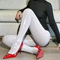 1Piece of Women's Plus Size Black Sheer Pantyhose Sexy Glossy Horse Oil Tights Stockings Highly Elastic Waist Black Pantyhose