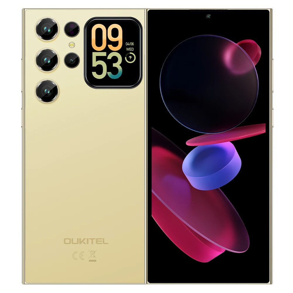 OUKITEL C62 Pro Smartphone Android 15, 6.88" HD+ Display Unisoc T615 Handy, 24GB (8+16) + 256GB, 5150mAh Akku NFC Mobiltelefon