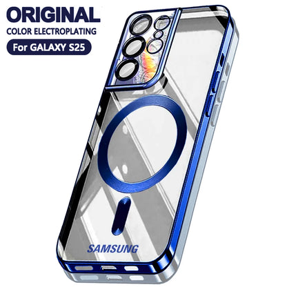 Samsung phone case with blue accents on a white background