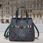 CH Women's High-Quality PVC Crossbody Bucket Bag Classic Printed Letter Design Luxury-Inspired Large Capacity Tote