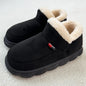 Bebealy Winter Fur Men Slippers Men Shoes Outdoor Nonslip Short Plush Men Slippers Casual Fuzzy House Ankle Men Boots Flat Shoes