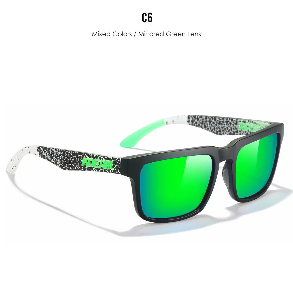 KDEAM Große quadratische Herrensonnenbrille Polarisierte photochrome Übergröße Sonnenbrille Mode Damensonnenbrille Verbesserte Version