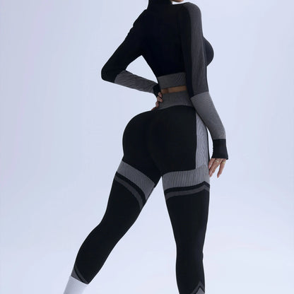 Zipper Women Yoga Long Sleeved Outdoor Running Fitness Wear T-shirt Long sleeved Yoga Shirt Gym Push Up Workout Top XP32