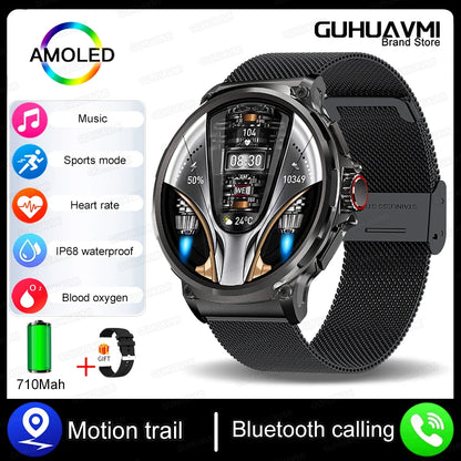 1.85" AMOLED Smartwatch - GPS, Bluetooth Calls, 710mAh Battery