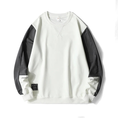 2025 Neues Herren Freizeit Sweatshirt Hoodie Männer Harajuku Streetwear Pullover Männlich Patchwork Locker O-Neck Mode Hip Hop Hoodies