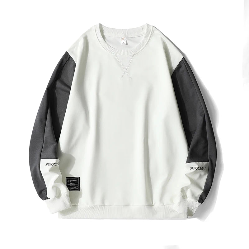 2025 Neues Herren Freizeit Sweatshirt Hoodie Männer Harajuku Streetwear Pullover Männlich Patchwork Locker O-Neck Mode Hip Hop Hoodies