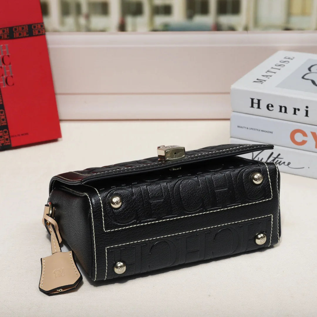Light Luxury Carolina Herrera Brand Fashion Women's Crossbody Bag Small Square Bag  Shoulder Bag Sophisticated Style