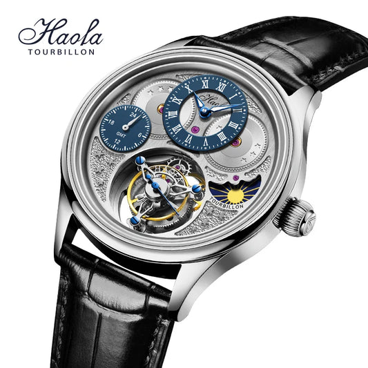 Haofa GMT Flying Tourbillon Men's Watch Sapphire