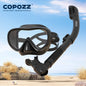 COPOZZ Professional  Diving Mask Full Vision Mask Underwater Snorkel Mask Set Swimming Snorkel HD Anti Fog Diving Equipment