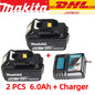 Makita Original Lithium ion Rechargeable Battery 18V 6000mAh 18v Replacement Batteries BL1860 BL1830 BL1850 BL1860B
