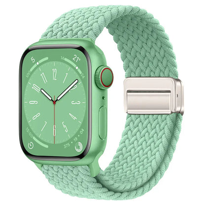 Geflochtenes Armband für Apple Watch 44mm 40mm 45mm 49mm 41mm 38mm Schnallenarmband iWatch Series SE 7 3 6 8 9 Ultra 2 Magnetisches Armband