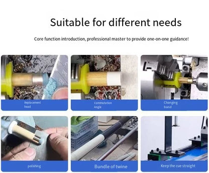 Unterhaltung im Freien Horizontale Holzdrehmaschine mit variabler Geschwindigkeit zur Reparatur von Billardqueues für Snooker-Billard-Queues Reparatur-Drehmaschine