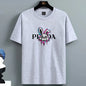 2025 Sommer Herren-T-Shirt Hohe Qualität 100 Baumwolle Hasenmotiv Lockerer Rundhals Herren Kurzarm Freizeit Für Herren T-Shirt Top