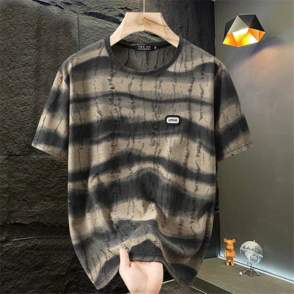 10XL 11XL Übergröße T-Shirt Herren Sommer Kurzarm Tops T-Shirts Männlich Mode Lässig Tie-Dye Zerrissenes T-Shirt Große Größe 11XL