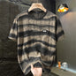 10XL 11XL Übergröße T-Shirt Herren Sommer Kurzarm Tops T-Shirts Männlich Mode Lässig Tie-Dye Zerrissenes T-Shirt Große Größe 11XL