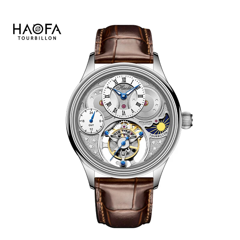 Haofa GMT Flying Tourbillon Men's Watch Sapphire