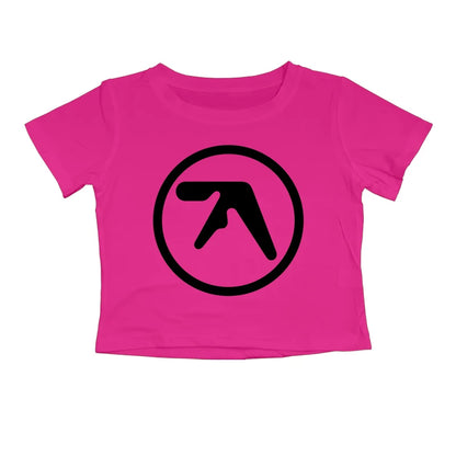 Punk Aphex Twin Print Oversize Hip Hop Women Crop Top Tee
