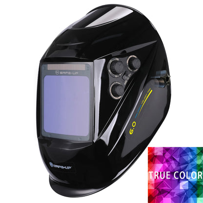 Schweißhelm 1/1/1/1 Automatik-Schweißmaske 100x97mm Große Sicht TRUE Color 4 Sensoren für MIG MAG MMA Schweißgerät