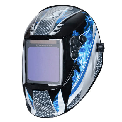 Schweißhelm 1/1/1/1 Automatik-Schweißmaske 100x97mm Große Sicht TRUE Color 4 Sensoren für MIG MAG MMA Schweißgerät