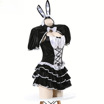 Halloween Sexy Rabbit Girl Lingerie Dress Bow Lingerie Set Anime Uniform Women Outfits Cosplay Costume Halloween Carnival Suit