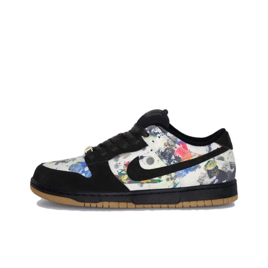 Custom Dunk SB 'Rammellzee' Low top Skateboard Shoes Black