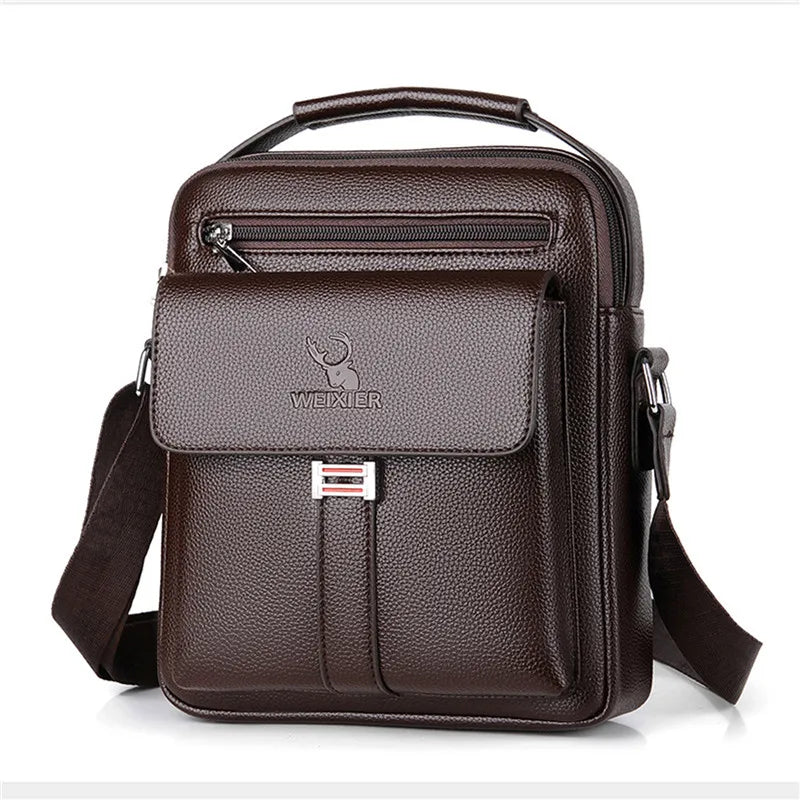 Herren Umhängetaschen wasserdicht Vintage Herrenhandtaschen Große Kapazität PU Leder Tasche Herren Kuriertaschen Tragetasche