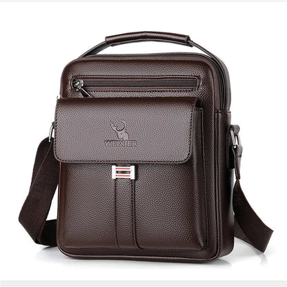 Herren Umhängetaschen wasserdicht Vintage Herrenhandtaschen Große Kapazität PU Leder Tasche Herren Kuriertaschen Tragetasche