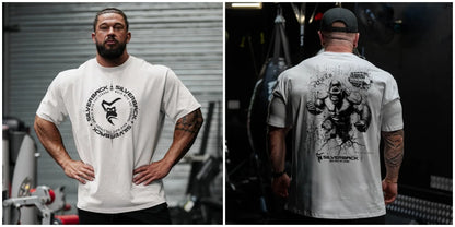 SILVERBACK Men's Oversized Gym Muscle Fitness T-Shirt