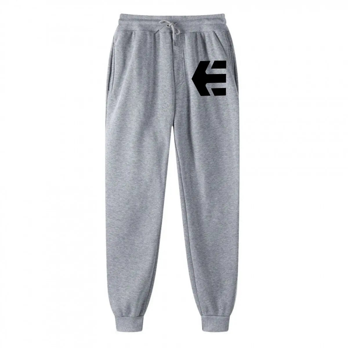 E Logo Bold Symbol Design Art Print  Hooded Loose Pullover Street Sweatshirt