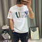 2023 Sommer Neue Mode Street Letter Printing T-Shirts Herren Koreanischer Stil Rundhals Kurzarm Locker Freizeit Baumwoll-Pullover