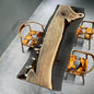Teglex Epoxy Crystal Coffee Table | Live-Edge Solid Walnut & Rosewood