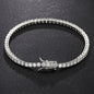 TUHE Unisex Moissanit Tennis S925 Halskette VVS1 Moissanit Tenniskette S925 Silber für Herren Damen Geschenk Besteht Diamanttest