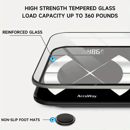 1pc intelligent body fat scale, high-precision wireless electronic weight scale, high-definition display, health data analysis