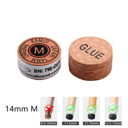 Kamui Clear Pool Cue Tips - 14mm Japanese Original