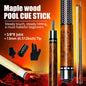 58.52in 3D Grip Hard Maple Brown Billiards Pool Cue Professional Anti Sweat and Anti Slip for Nine Balls Carom Competition Games
