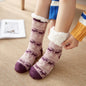 Christmas Fuzzy Socks Womens Winter Thermal Warm Floor Sock Soft Female Home Indoor Gifts Non Slip Grip Slipper Sock Fluffy