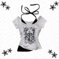 Women's 90s Vintage Punk T-Shirt Summer Streetwear Sexy Short Sleeve Gothic Slim Crop Top Hotgirl Casual Femme Tee Harajuku Y2k