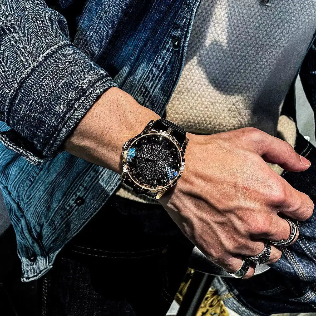 Men's Wormhole Concept Watch Zodiac Signs Niche Gift