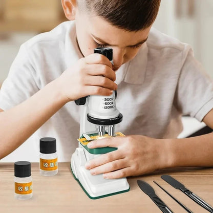 Kids Pocket Microscope Kit 200x–1200x | STEM Science Toy