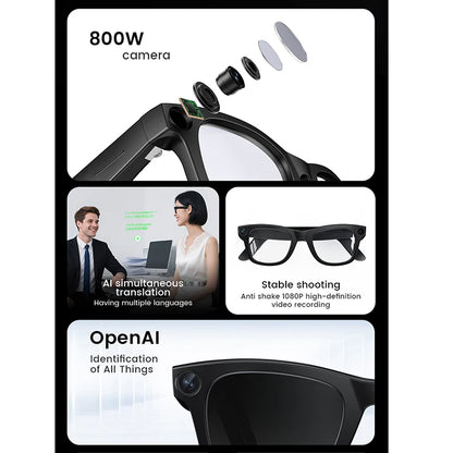 Smart Glasses HD Video Bluetooth Translation